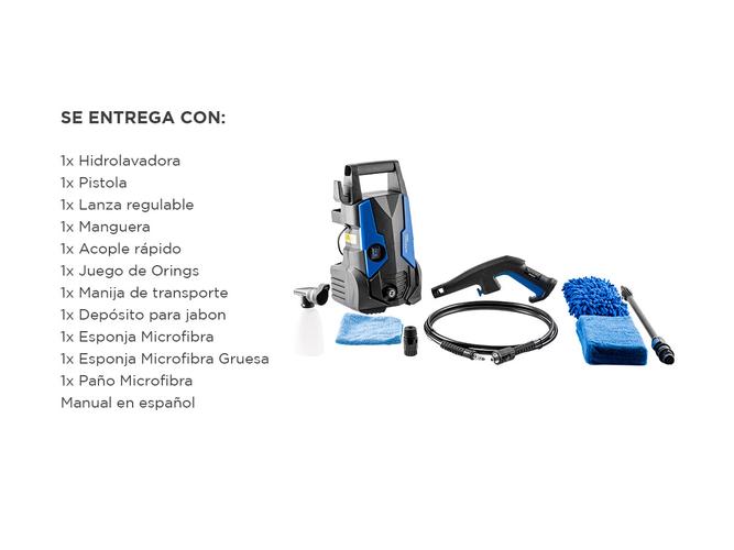 Hidrolavadora Gadnic KP1000 Alta Presión 1400w 120Bar Microfibras - 5