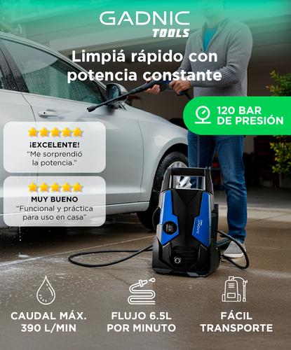Hidrolavadora Gadnic KP1000 Alta Presión 1400w 120Bar Microfibras - 1