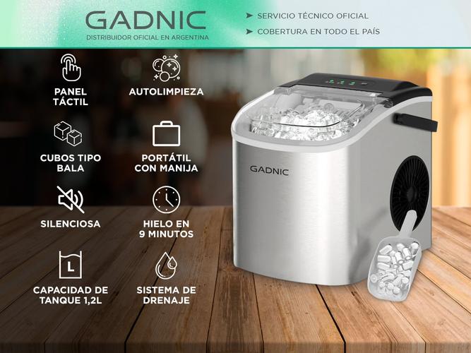 Máquina de Hielo Gadnic Acero Inoxidable con Canasto y Pala Usado - 1
