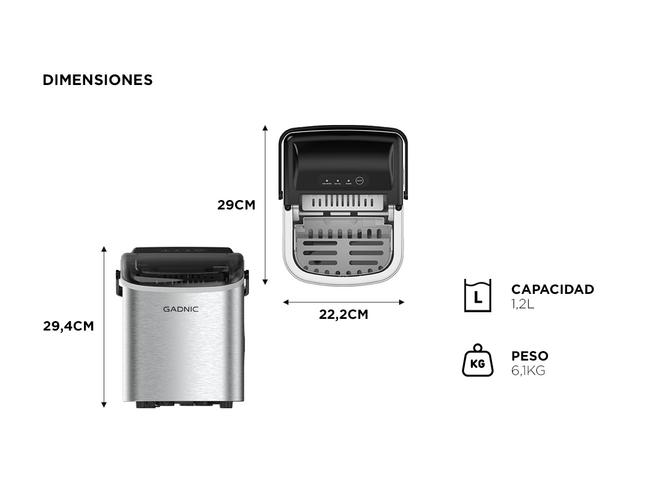 Máquina de Hielo Gadnic Acero Inoxidable con Canasto y Pala Usado - 4