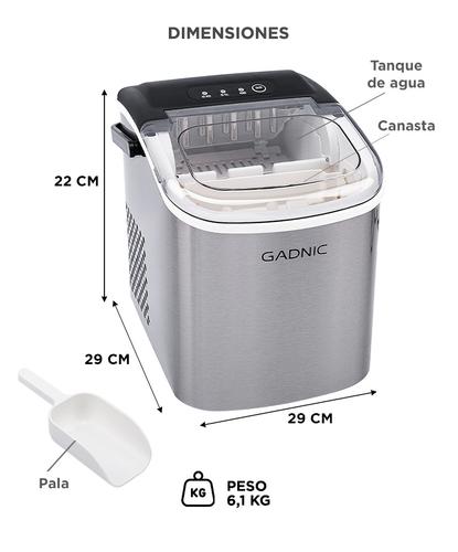 Máquina de Hielo Gadnic Acero Inoxidable con Canasto y Pala - 5