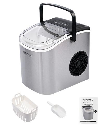 Máquina de Hielo Gadnic Acero Inoxidable con Canasto y Pala - 6
