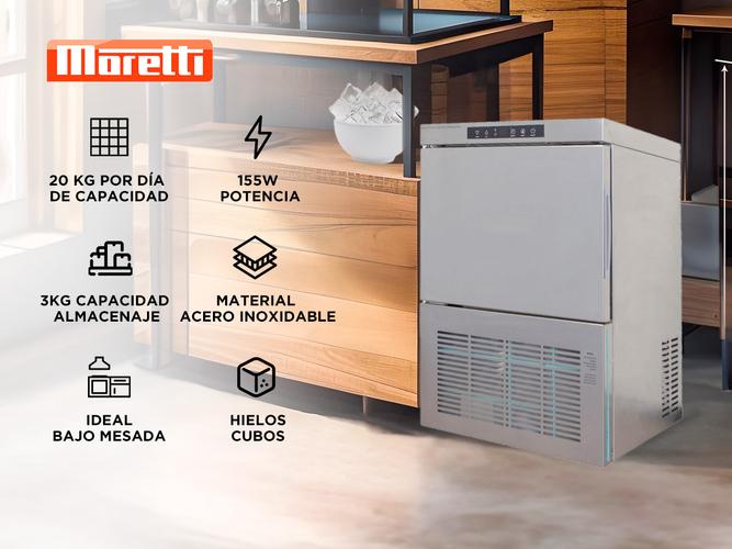 Fabricadora De Hielo Moretti Cube 20 - 1