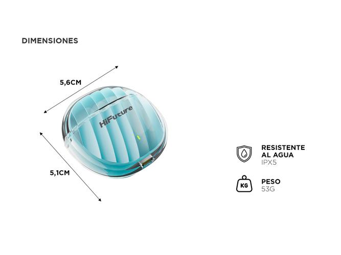 Auriculares Bluetooth HiFuture FlyBuds3 Inalámbricos - 4