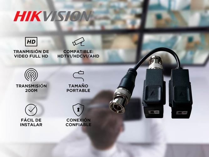 Kit Cámara de Seguridad Metálica Hikvision x4  DVR 4CH  Balún x4 - 1