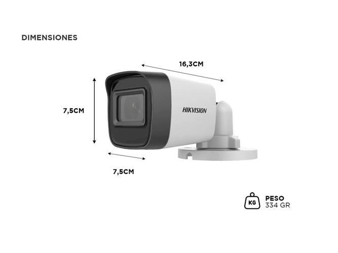 Cámara de seguridad Bullet Hikvision DS-2CE16D0T-EXIPF 2MP Interior Exterior IP67  - 3