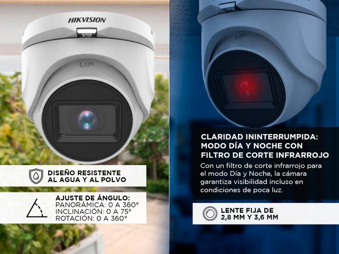 Cámara de Seguridad Domo Hikvision Ds-2ce76d0t-Eximf Fija 2MP Interior Exterior - 2