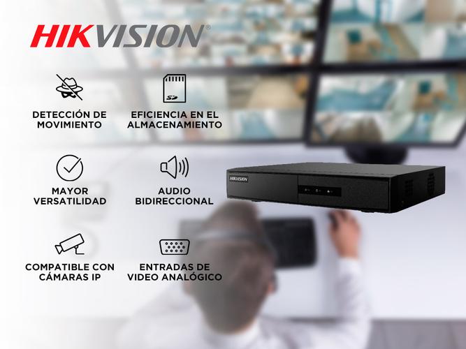 Grabadora DVR Hikvision 4 Canales DS-7204HGHI-M1 720p - 1