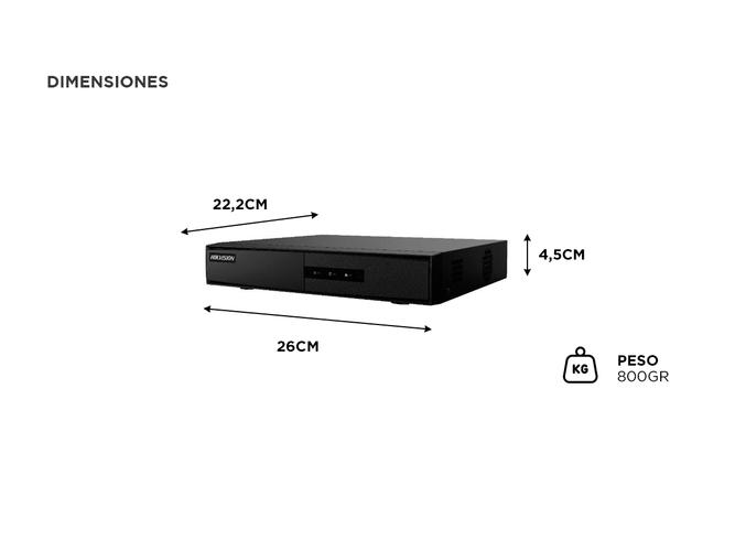 Grabadora DVR Hikvision 4 Canales DS-7204HGHI-M1 720p - 5