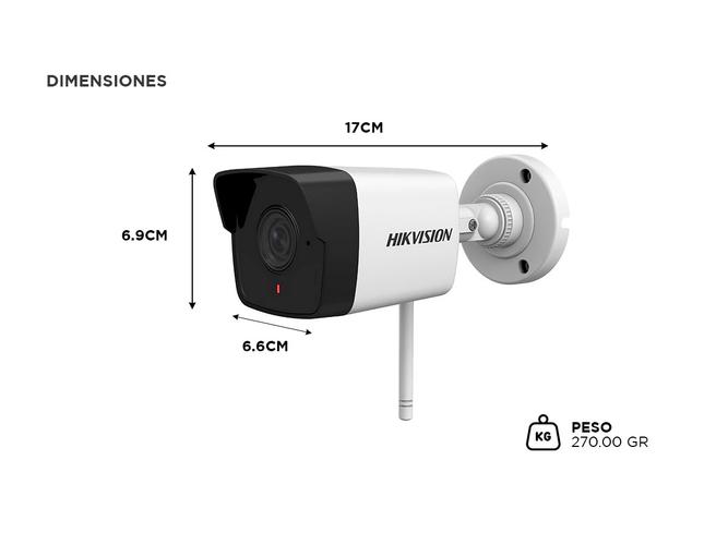 Camara Bullet exterior 2 MP Hikvision con Micrófono - 5