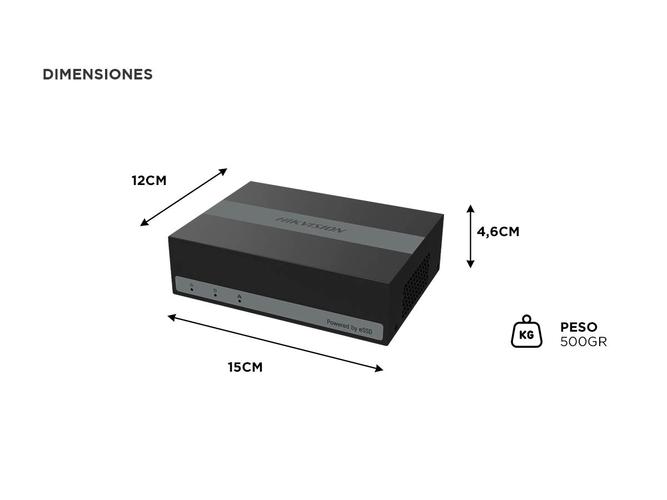 Grabadora DVR Hikvision Ds-E04hghi-B 4 Canales eSSD 330GB 1080p - 5