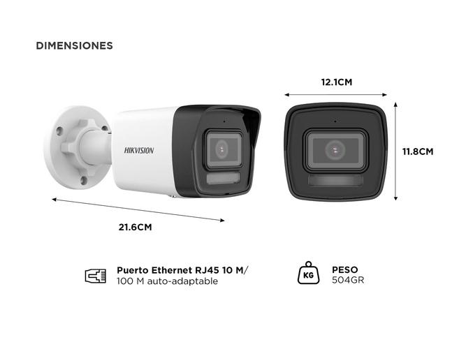 Cámara de Seguridad Bullet Hikvision DS-2CD1023G2-LIU Smart Hybrid Light - 4