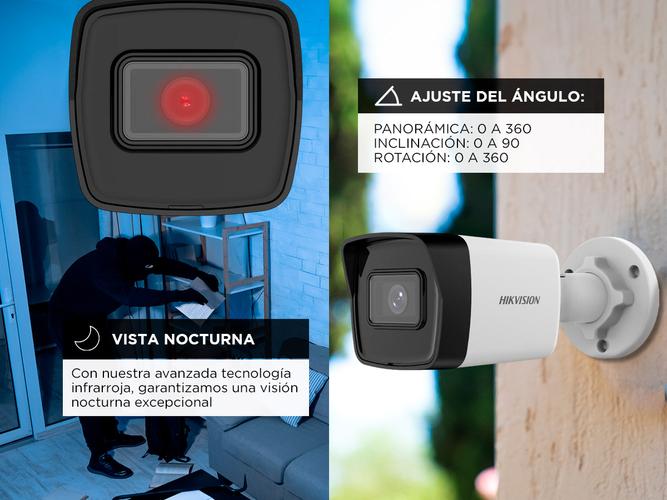 Cámara Bullet Hikvision Red Fija 4 MP MD 2.0 - 4