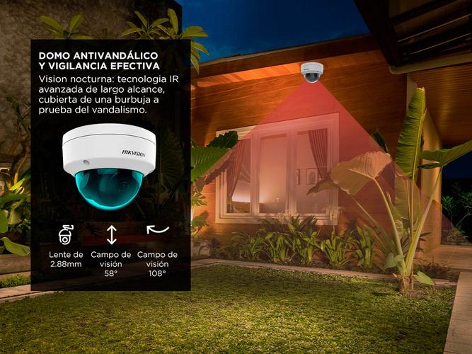 Cámara de seguridad Hikvision Domo Ds-2cd1123g2-I Burbuja Antivandálica   - 4