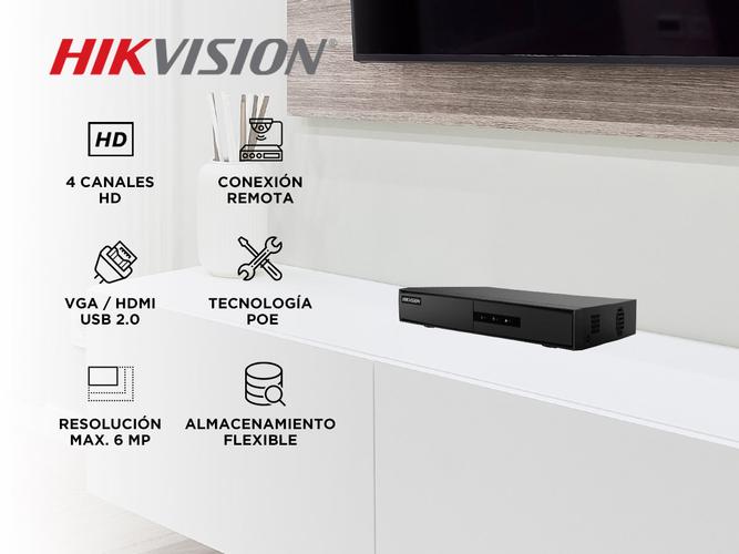 Grabadora NVR Hikvision Ds-7104ni-Q14pM 4 Canales Poe - 1