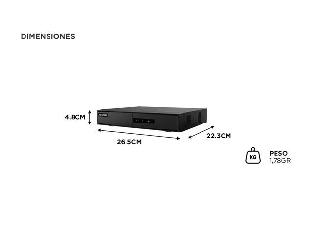 Grabadora NVR Hikvision Ds-7104ni-Q14pM 4 Canales Poe - 5