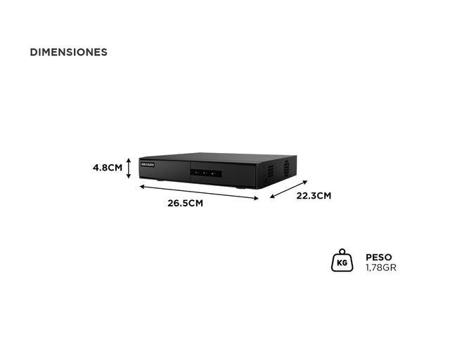 Grabadora NVR Hikvision Ds-7108ni-Q14pM 8 Canales - 5
