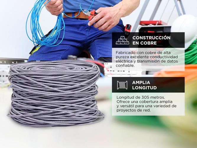 Cable de Red Hikvision UTP CAT5E de 305 m - 2