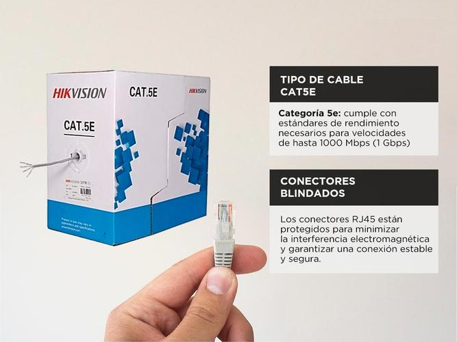 Cable de Red Hikvision UTP CAT5E de 305 m - 3