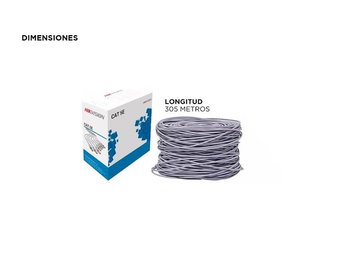 Cable de Red Hikvision UTP CAT5E de 305 m - 4