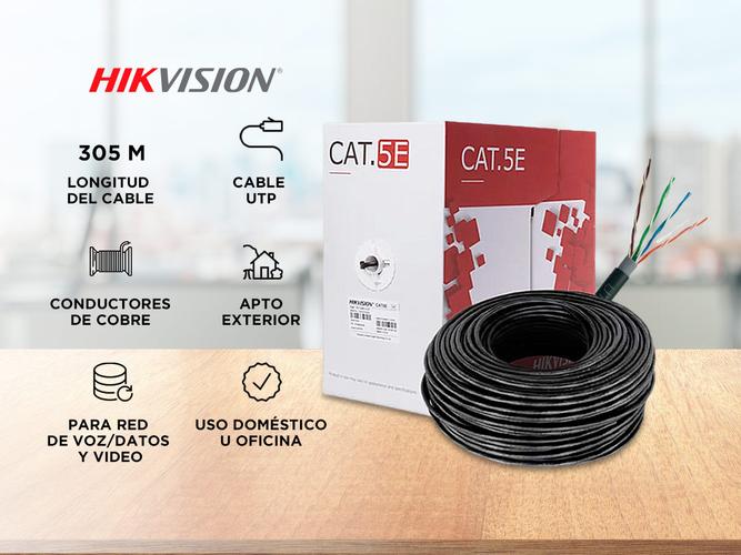 Cable UTP de Red Exterior Hikvision CAT5E de 305 m - 1