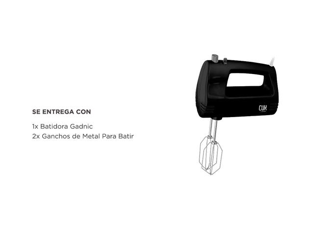 Batidora de Mano Gadnic Eléctrica 200W 5 Velocidades - 5