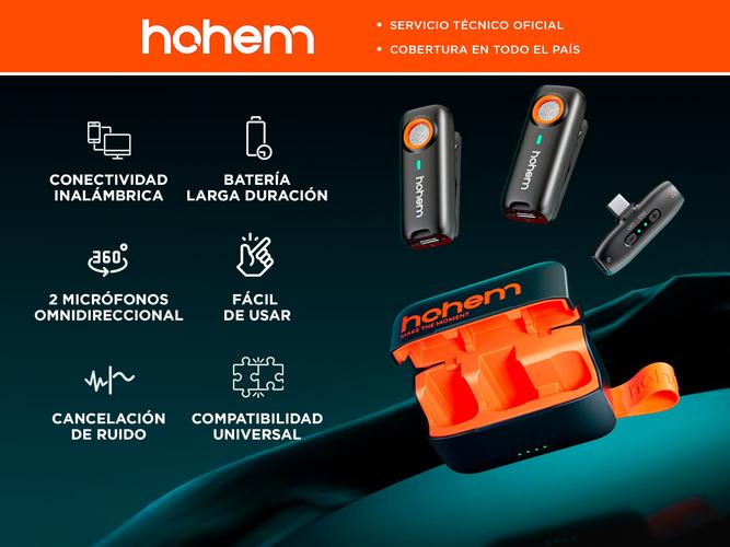 Micrófono Inalámbrico Mic-01 Hohem Cancelación de Ruido - 1