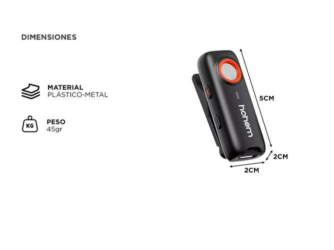 Micrófono Inalámbrico Mic-01 Hohem Cancelación de Ruido - 4