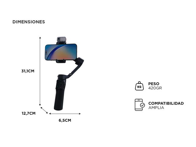 Estabilizador HOHEM iSteady V3 Tripode para celular con luz  - 4