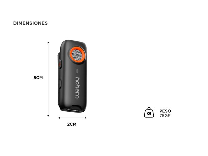 Micrófono Inalámbrico Hohem Lavalier MIC-01 Para Smartphone - 5