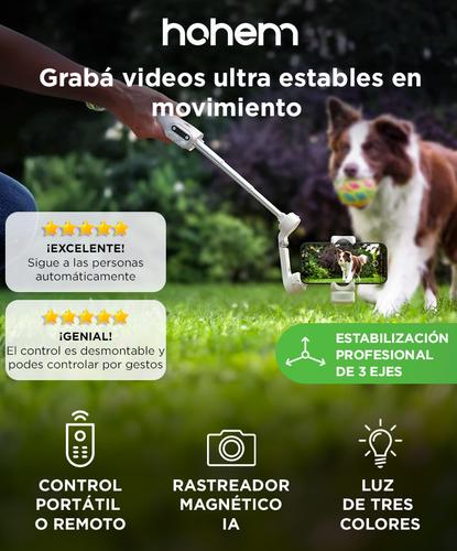 Estabilizador Hohem iSteady V3 Ultra Seguimiento IA Control Remoto Desmontable Luz Led Blanco - 1