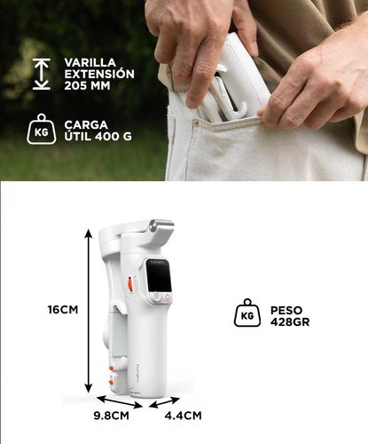 Estabilizador Hohem iSteady V3 Ultra Seguimiento IA Control Remoto Desmontable Luz Led Blanco - 5