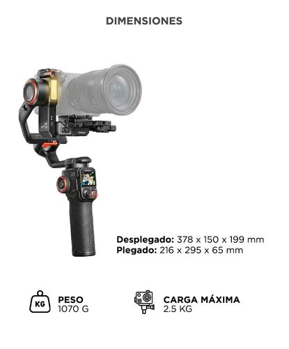 Estabilizador Gimbal Hohem iSteady MT3 Pro IA Cámaras 25 Control Remoto Desmontable - 5