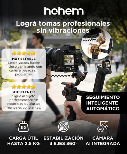 Kit Estabilizador Gimbal Profesional Hohem iSteady MT3 Pro con Tracking AI Control Remoto Follow Focus  - 1