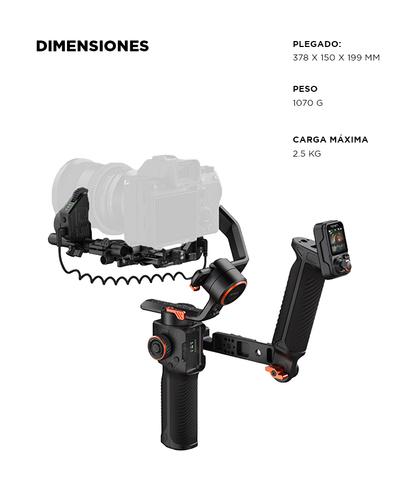 Kit Estabilizador Gimbal Profesional Hohem iSteady MT3 Pro con Tracking AI Control Remoto Follow Focus  - 5
