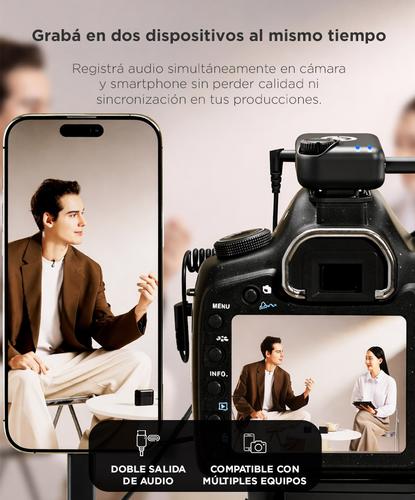 Micrófono Inalámbrico Hollyland Lark M2S Combo 2 TX  1 RX USB-C  Cámara RX - 5