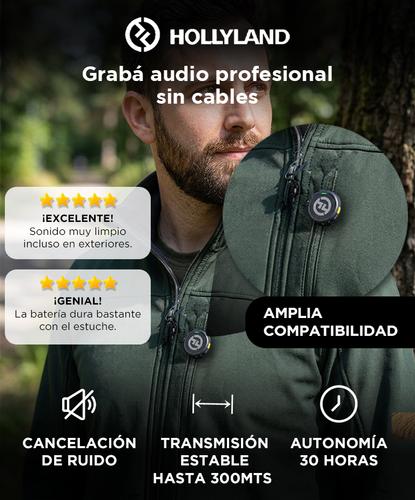 Micrófono Inalámbrico Hollyland Lark M2 Combo 2 TX 1 RX USB-C - 1