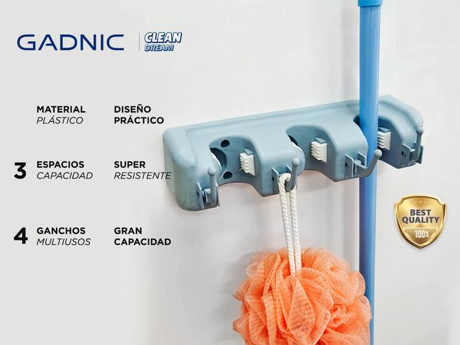 Soporte Organizador De Trapeadores Gadnic Diseño De Plastico - 1