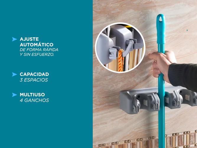 Soporte Organizador De Trapeadores Gadnic Diseño De Plastico - 2