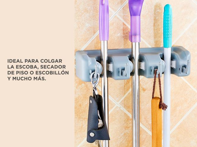 Soporte Organizador De Trapeadores Gadnic Diseño De Plastico - 3