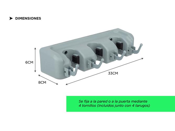 Soporte Organizador De Trapeadores Gadnic Diseño De Plastico - 4