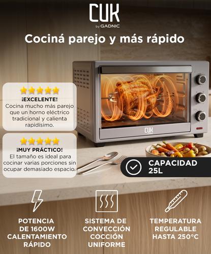 Horno Eléctrico CUK By Gadnic 25L 1600W Convección Con Asador Giratorio Rotiseria - 1