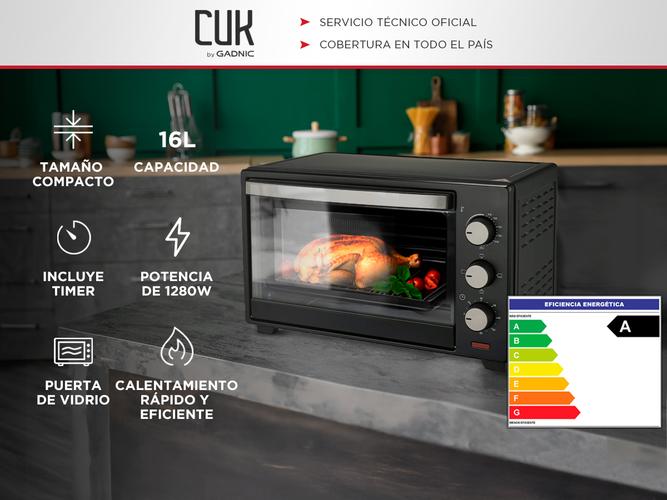 Horno Eléctrico Gadnic 16L 1280W - 1