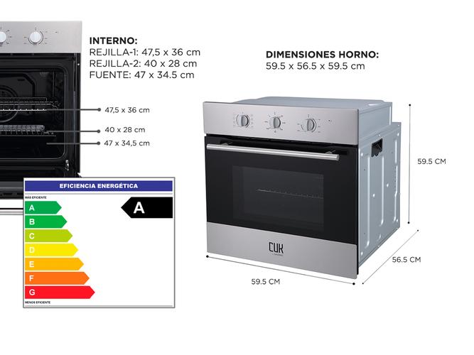 Horno empotrable electrico Gadnic V6500 a conveccion  - 4