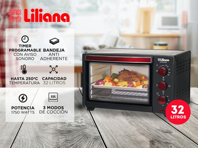 Horno Eléctrico Liliana Facilcook AO132 32Lts 1750w con Luz Interior y Timer - 1