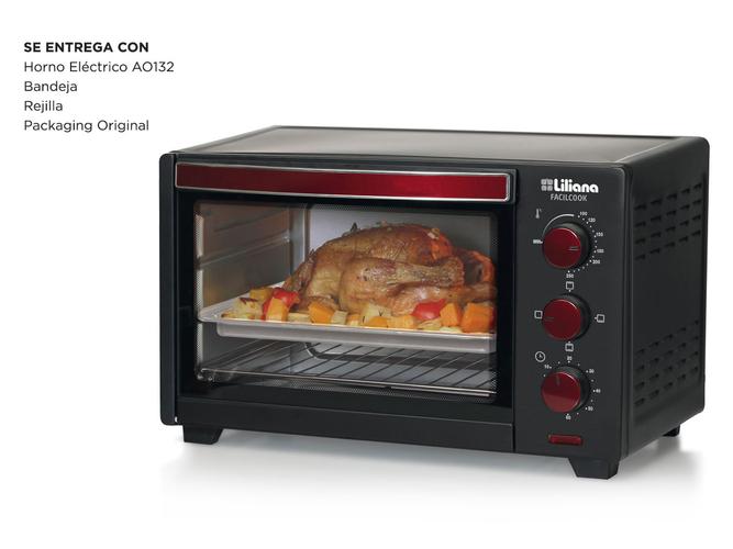 Horno Eléctrico Liliana Facilcook AO132 32Lts 1750w con Luz Interior y Timer - 5