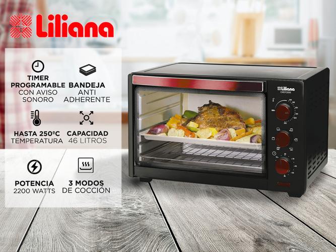 Horno Eléctrico Liliana Chefcook AO146 Convector 46Lts 2200w con Luz Interior y Timer - 1