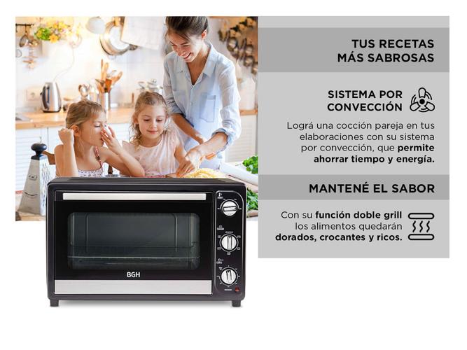 Horno de mesa eléctrico BGH BHE55M19 55L - 3