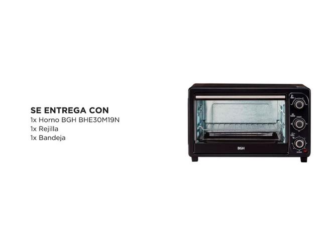 Horno eléctrico BGH 30 litros BHE30M19N doble Grill - 5