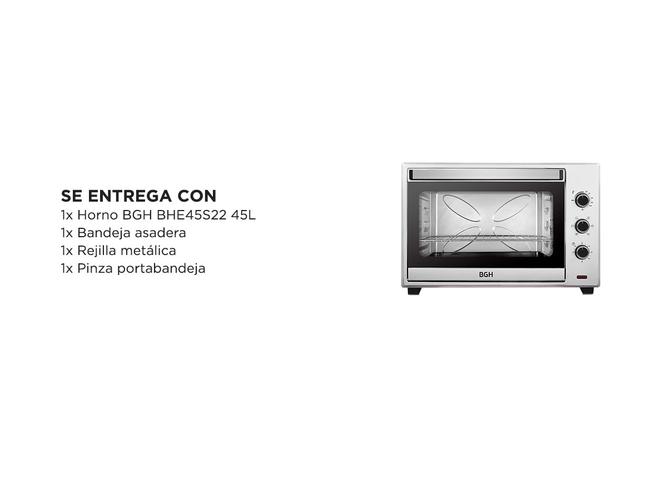 Horno eléctrico BGH BHE45S22 capacidad de 45 Litros  - 5
